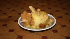 Crumble pomme et banane flambé au rhum