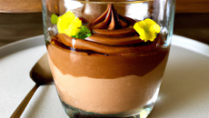 Verrine de mousse au chocolat au beurre salé