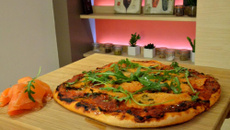 Pizza au saumon fumé