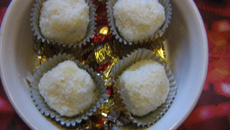 Truffes chocolat blanc noix de coco