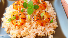 Risotto asiatique aux crevettes