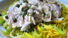 Salade de raie aux deux courgettes