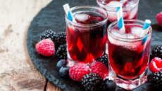 Cocktail aux fruits rouges