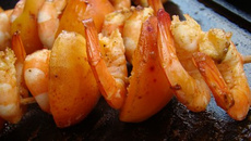 brochettes crevettes/abricots tandoori