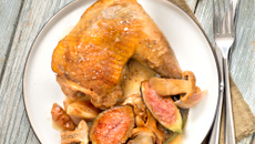 Cuisses de pintade label rouge aux cèpes et aux figues