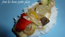 Filet de colin aux petits légumes parfumés au citron