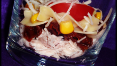 Verrines express thon et tomates séchées