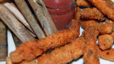 Couteaux panés en friture