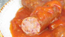 Saucisses au coulis de tomates maison