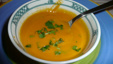 Velouté maison de carottes au miel et à la coriandre
