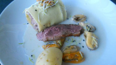 Cannelloni de canard aux moules