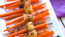 Brochettes de carottes/cumin/poires
