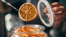 Agrumes séchés ou chips d'agrumes