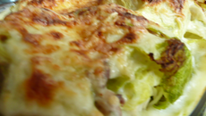 Gratin de chou farci parfumé à la menthe