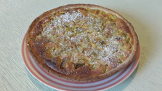 Tarte à la rhubarbe et aux pommes