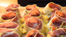 Pizza roulé au jambon