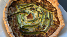 Tourte aux poireaux et morbier