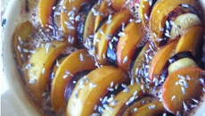 Tian d'abricots et de figues au parfum de lavande