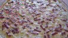 Tarte aux poireaux et lamelles de bacon