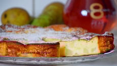 Gâteau à la ricotta et poires, sans farine et sans beurre!