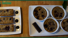 Clafoutis aux cerises, souchet et chocolat sans gluten (possible sans lait)