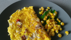 Omelette au mais et au Chaource