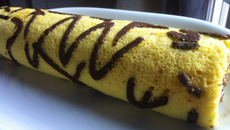 Gâteau roulé zébré au nutella