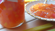 Confiture de rhubarbe à l'orange