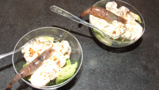 Verrine aux crevettes grises