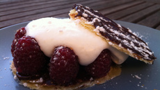 Feuilleté aux framboises