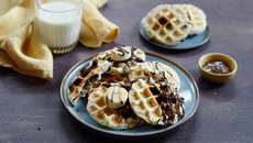 Sablés fourrés au chocolat au gaufrier