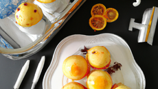 Petits suisses glacés au miel et aux agrumes