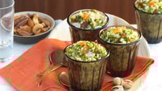 Taboulé aux herbes, fruits secs et pistache