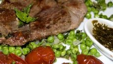 Tranches de gigot sauce à la menthe