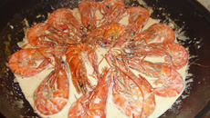Gambas à la crème