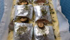 Pavé de truites au Roquefort en Papillotes