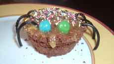 Muffins au chocolat d'Halloween