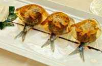 Raviolis de sardine en transparence