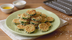 Rondelles de courgettes panées au parmesan