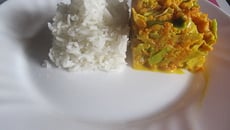 Fondue de légumes aux crevettes