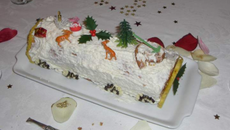 Bûche de Noël à la framboise