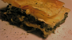 Lasagnes à la buche de chèvre et aux épinards
