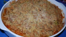 Crumble de légumes du soleil sous une pâte sablée