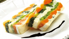 Terrine pressée de Bresse Bleu aux petits légumes