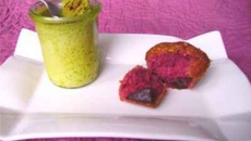 Crèmes brulées pistache avec son financier girly