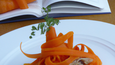 Papillotes de merlan et tagliatelles de carottes thermomix