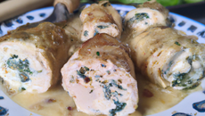 Roulades de volaille au roquefort