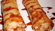 Nems croustillants poire et spéculoos maison