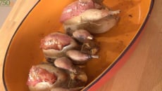 Cailles rôties aux petit-suisses