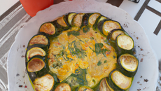 Flan de courgettes au pistou